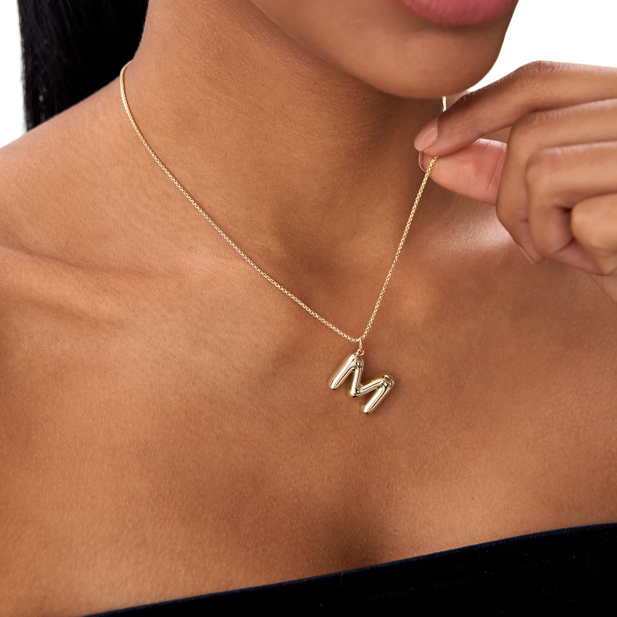 14K 20MM Balloon Initial Letter Pendant - Image 5