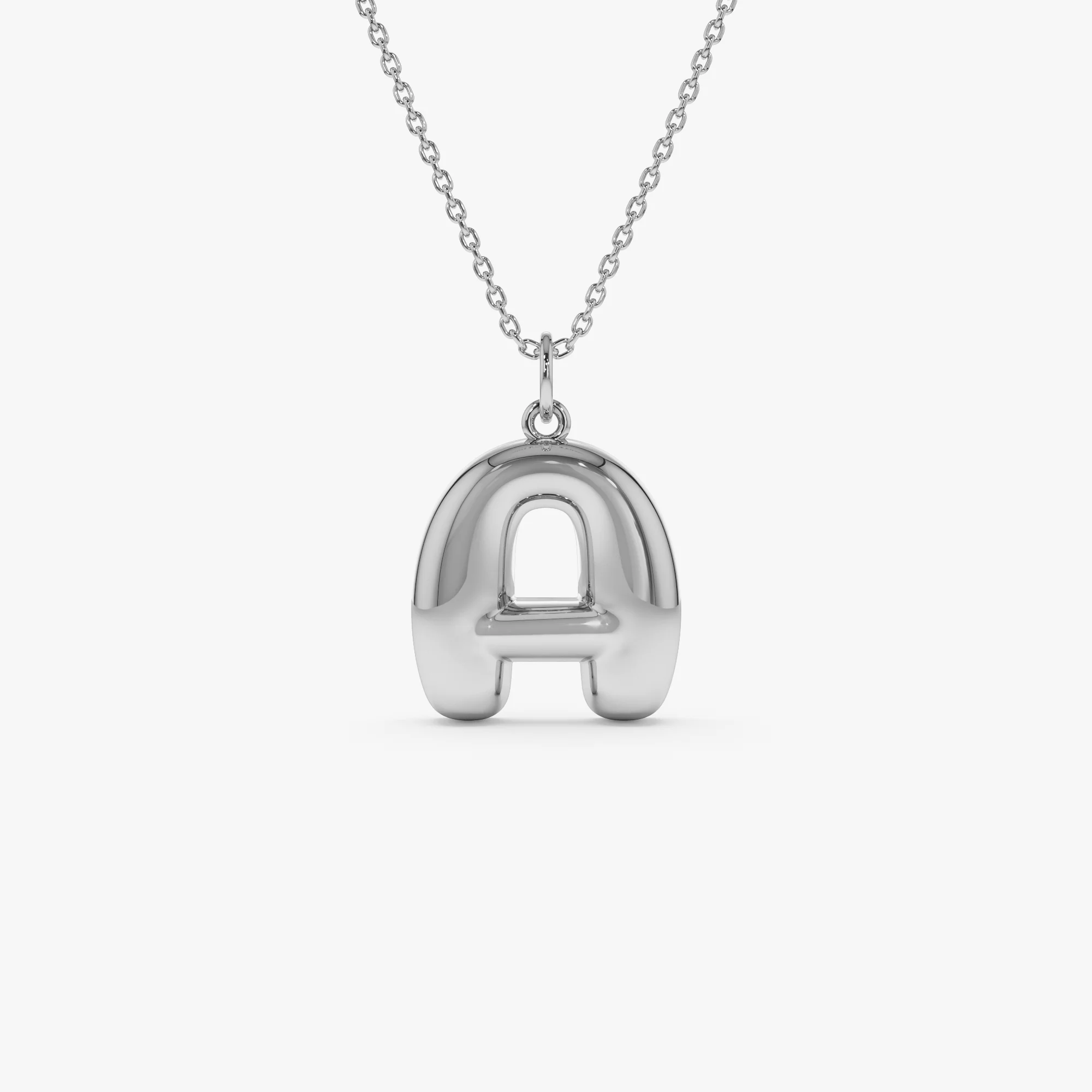 14K 20MM Balloon Initial Letter Pendant - Image 9