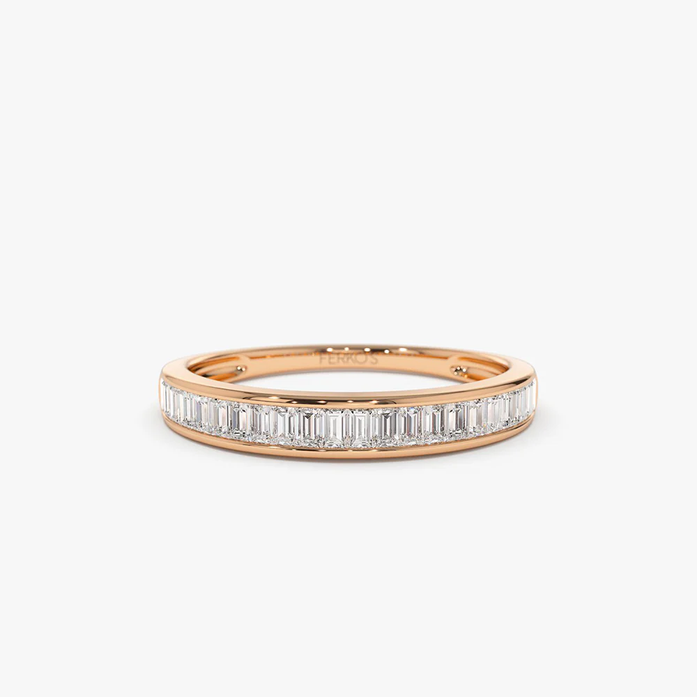 14k 3MM Baguette Diamond Channel Setting Ring - Image 5