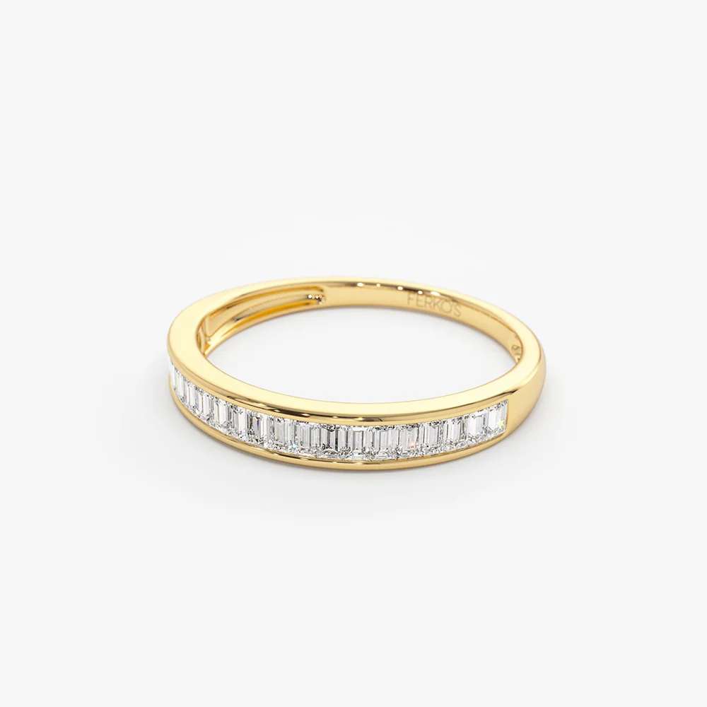 14k 3MM Baguette Diamond Channel Setting Ring - Image 7