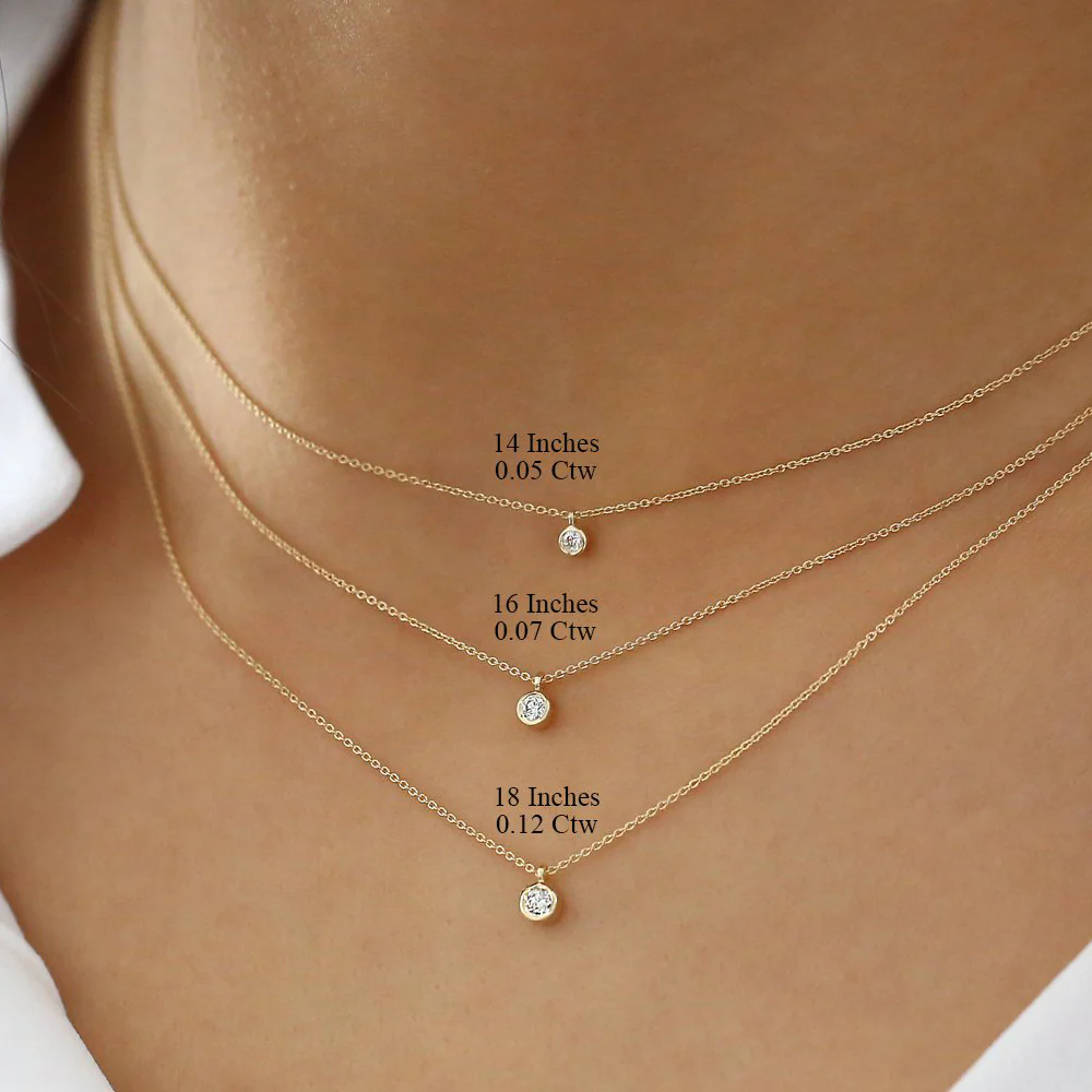 14K Gold Diamond Solitaire on a Bail - Image 4