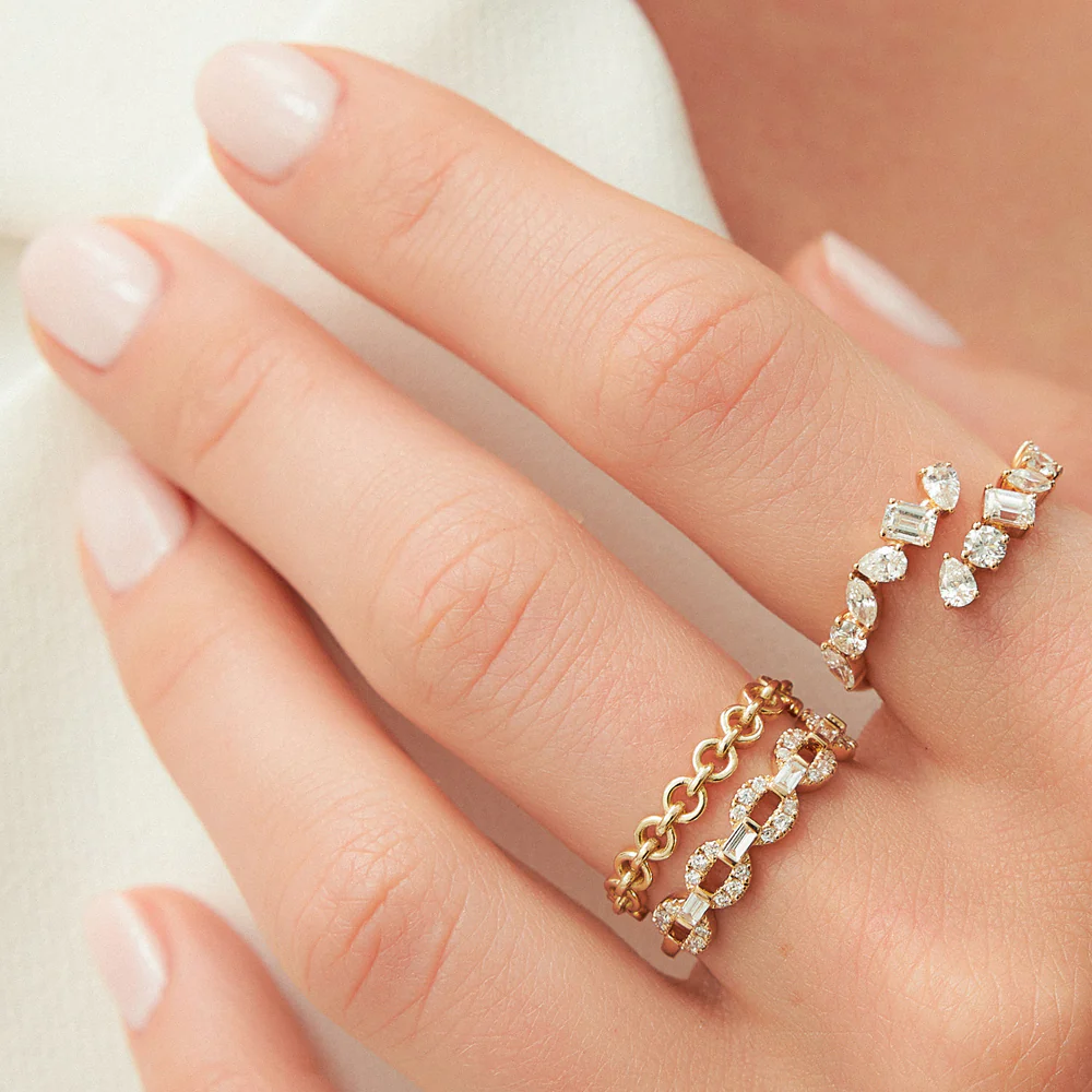 14K Gold Stackable Dainty Ring - Image 3