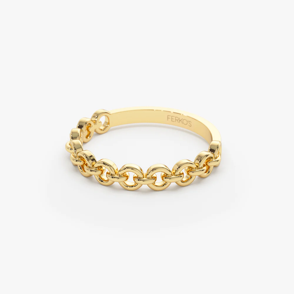 14K Gold Stackable Dainty Ring - Image 8