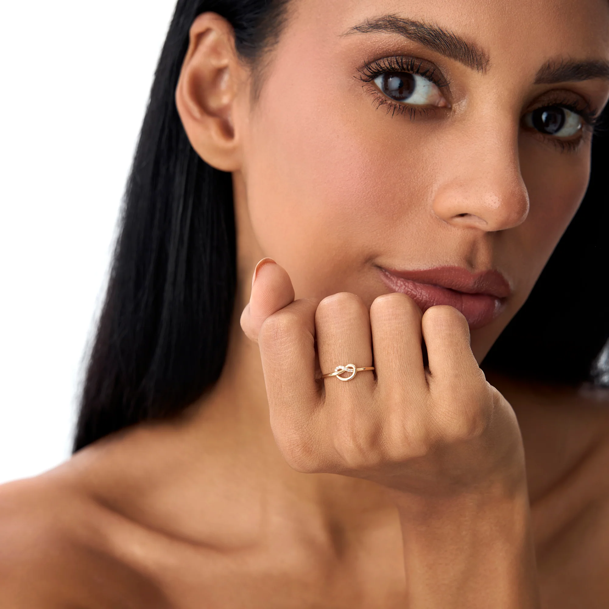 14k Love Knot Diamond Ring - Image 3