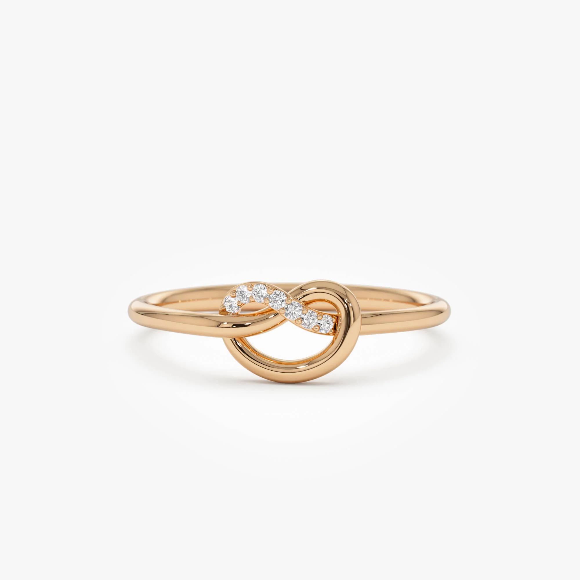 14k Love Knot Diamond Ring - Image 7
