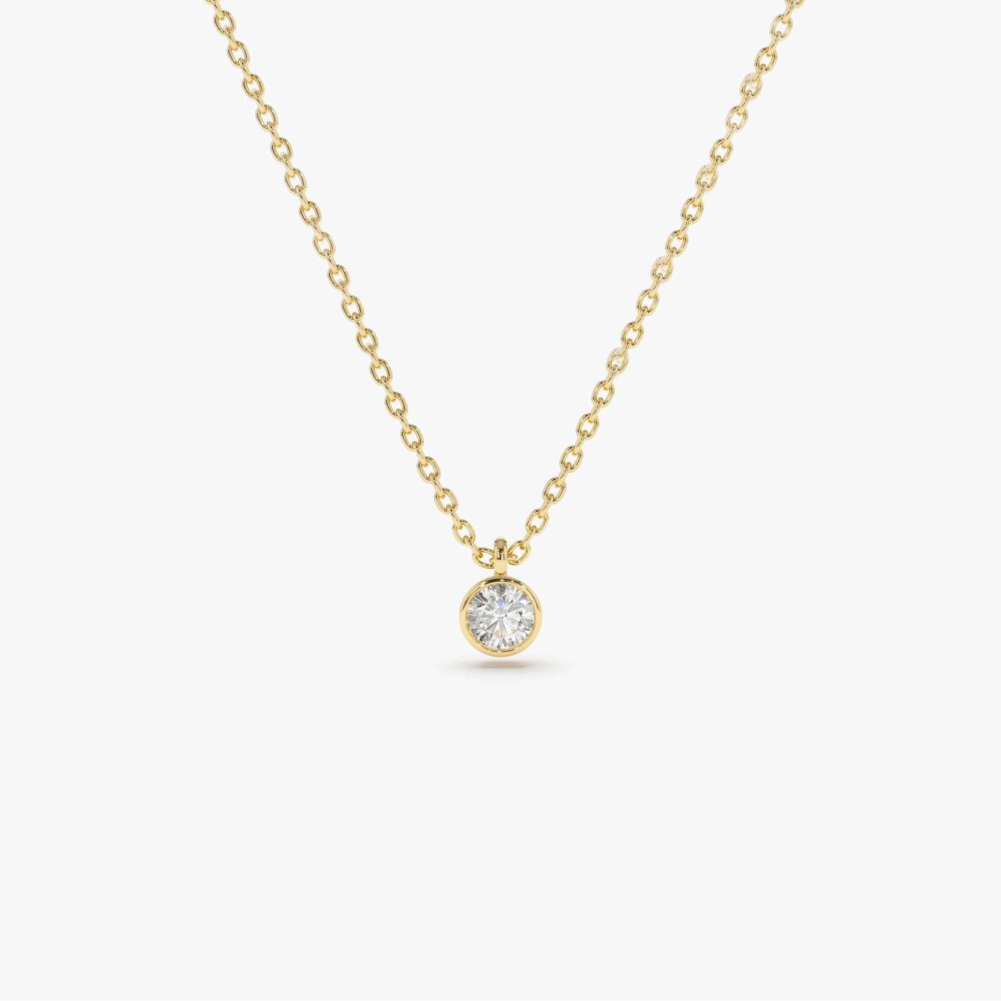 14K 0.20-0.50 ctw Diamond Solitaire on a Bail - Image 10