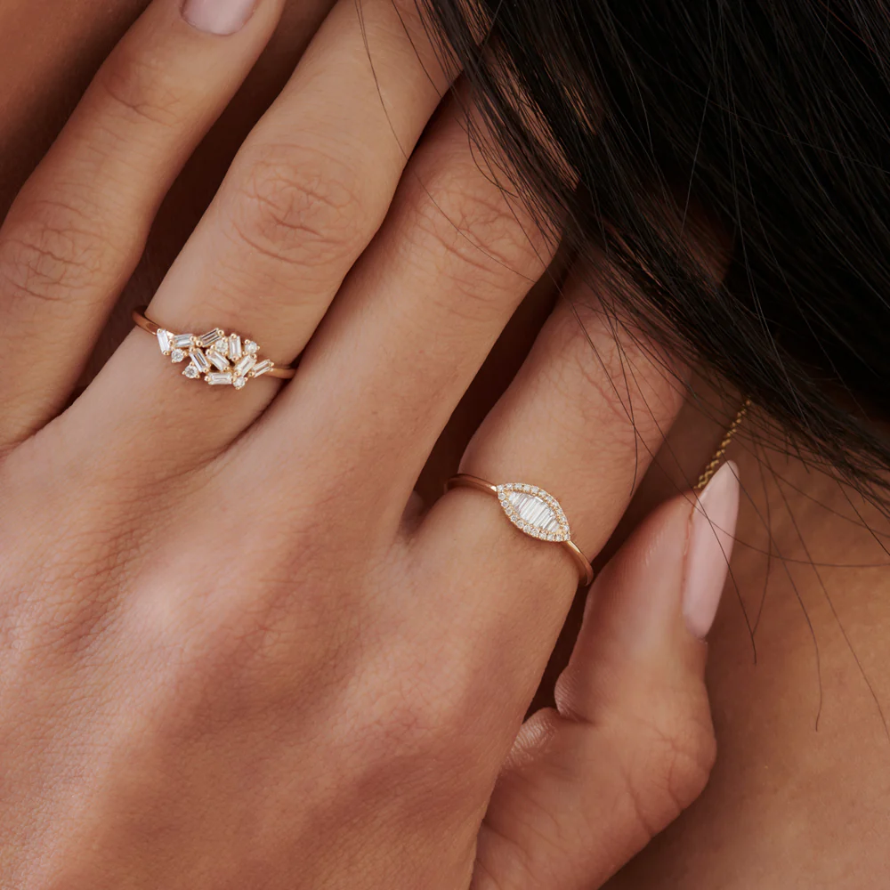 Marquise Baguette Diamond Ring in 14K - Image 5