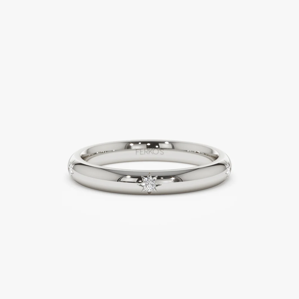 Star Setting Full Eternity Diamond Ring in 14k - Image 5
